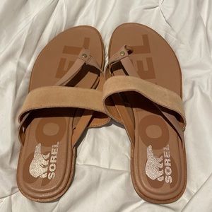 Pair of sorel sandals/ flip flops never worn. Sz 9